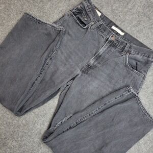 Levis Jeans Womens 29 Gray Denim Baggy Dad Distressed Straight Leg Streetwear